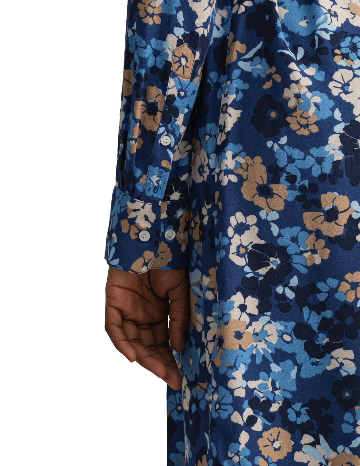 GANT WOMAN Shirt Dress floral μπλε με ζώνη στη μέση Loose Fit